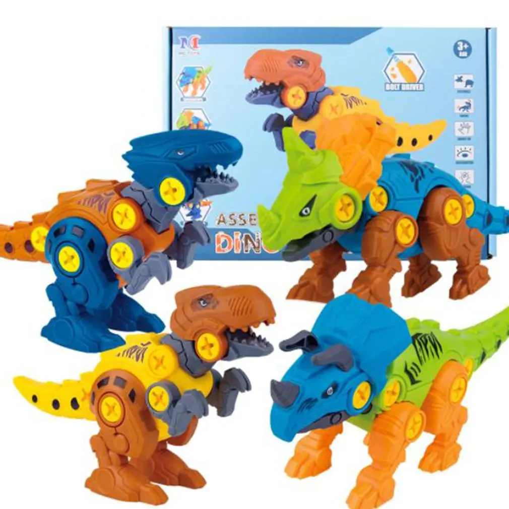 

DIY disassembly assembly dinosaur toy set screw nut combination assembling dinosaur model educational toy for children kids gift