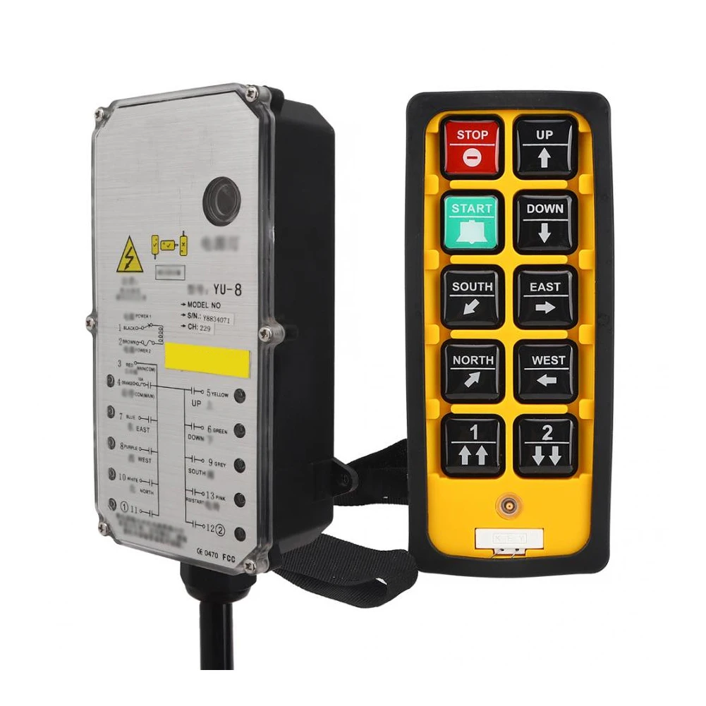 

24V/36V/220V/380V Industrial Remote Controller Switches Hoist Single Handle Crane Control Lift Remote Transmitter Receiver