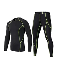 mens thermal base layer long sleeve top long johns set compression top and bottom set made of polyester and spandex