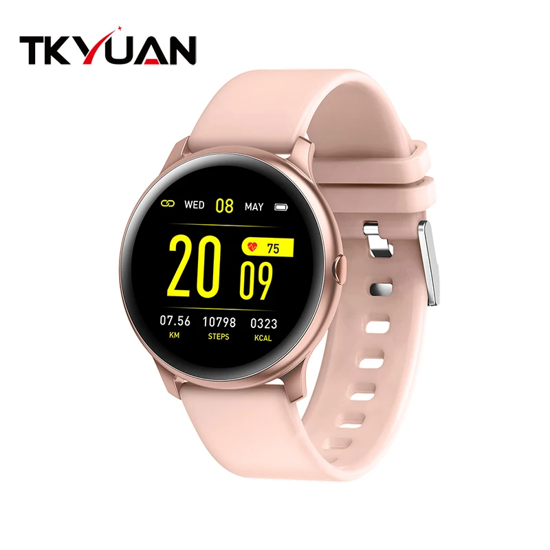 TKYUAN kw19 Смарт-часы женские 1,3 дюймов тонкие BT4.0 часы Активный Пульс фитнес-браслет водонепроницаемые Смарт-часы для мужчин - Цвет: pink