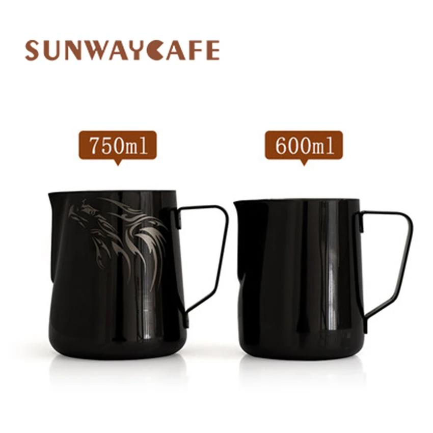 750 мл из нержавеющей стали кофе молочный кувшин для крема Pull Цветочные чашки