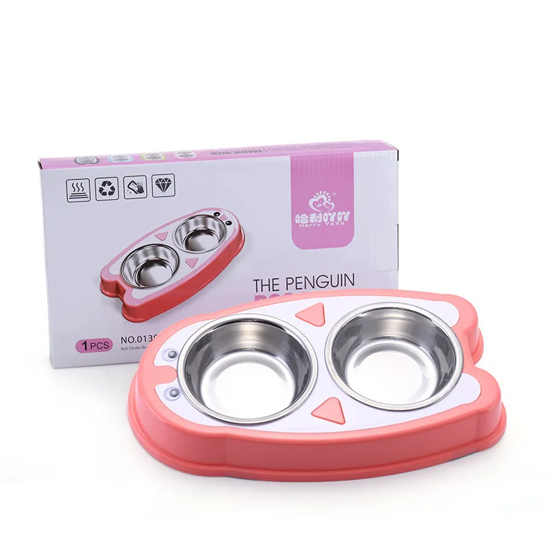 

Stainless Steel Cat Bowls Pet Double Bowls Splash-proof Dog Food Water Feeder for Cats Puppy Cat Bowl Dog Food Bowl for Kitten