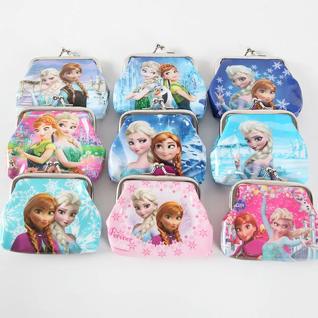coin purse-random Дисней Холодное сердце Анна фильм ребенок день рождения украшения Дети девочка вечерние принадлежности вечерние набор посуды - Цвет: coin purse-random