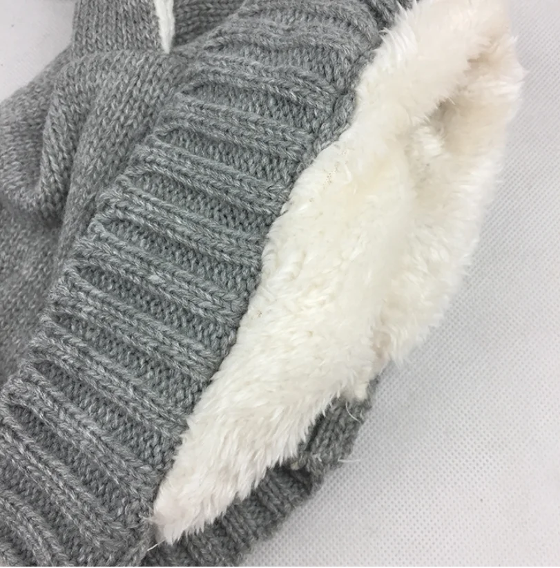 Шапка с кроличьими ушками для младенцев вязаные шапки детей зимние детские