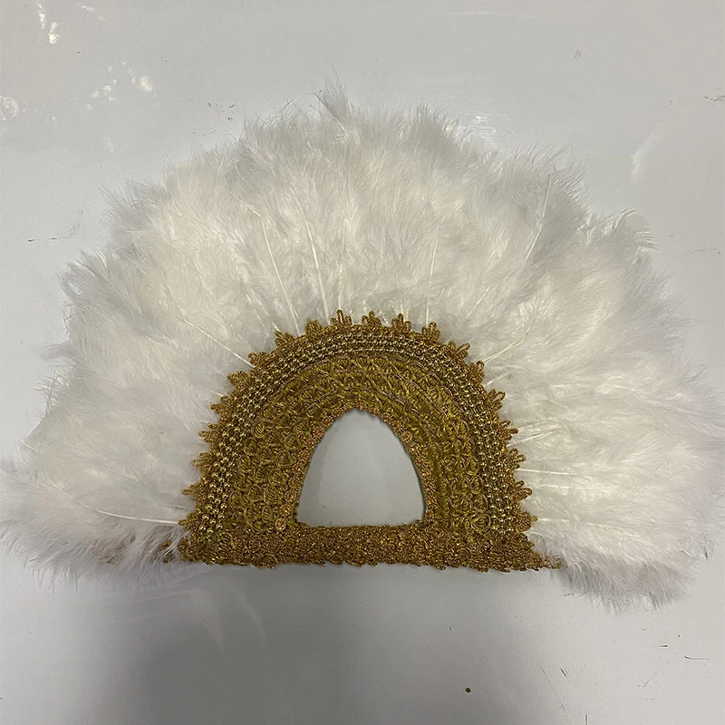 Африканский ручной веер работы роскошные нигерийские кружевные перья для танцев