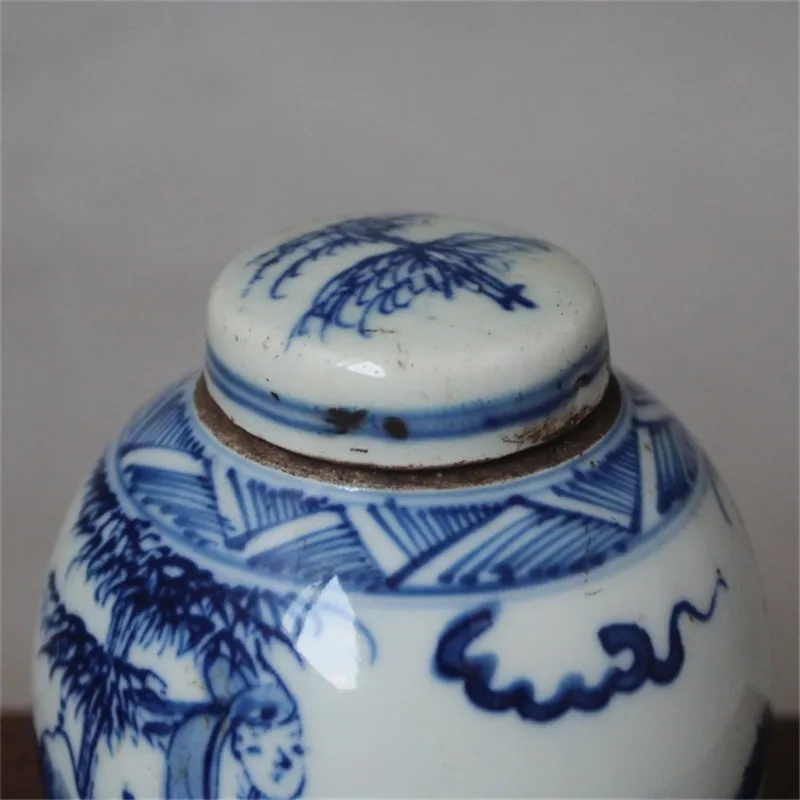 Сине-белый фарфор консервированный античный украшения. | Дом и сад