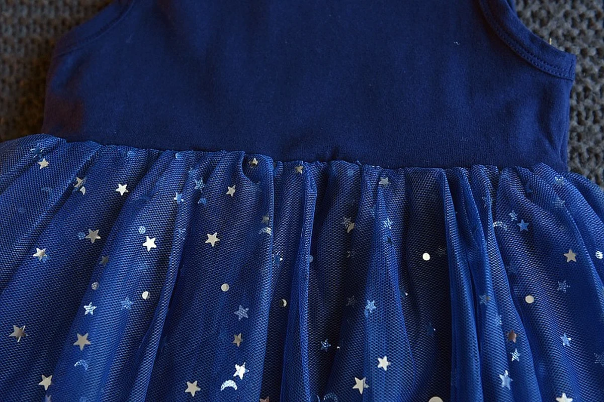 

Summer starry sky dress new style little girl summer styles princess dresses 2021 kids clothes Sleeveless Cute birthday party