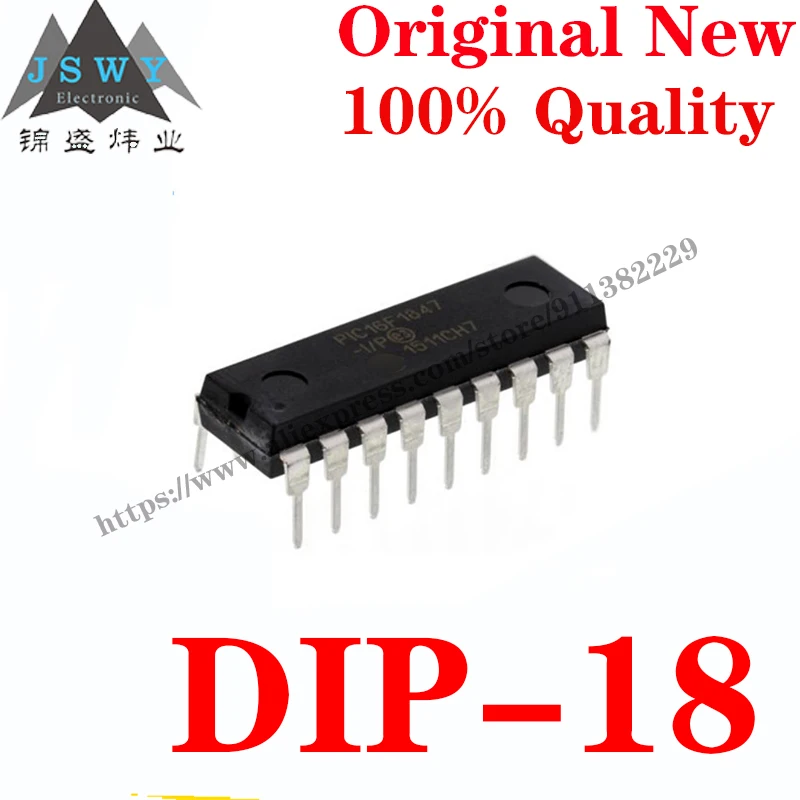 

10~100PCS PIC16F1847-I/P DIP-18 Semiconductor 8-bit Microcontroller -MCU IC Chip for module arduino Free Shiping PIC 16F1847-I/P