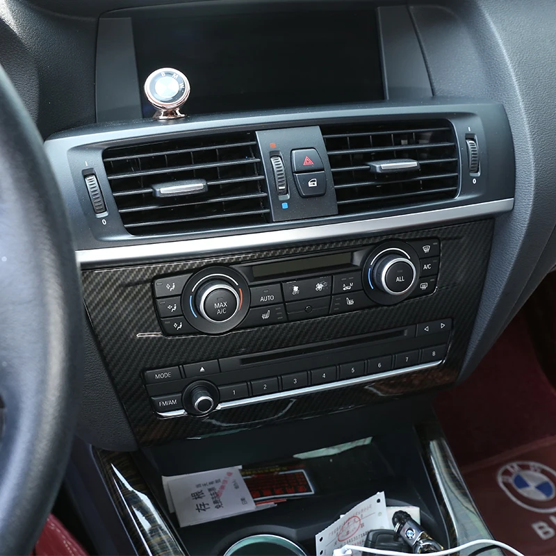 

Car Accessories Carbon Fiber ABS Plastic Car Center CD Panel Cover Trim For BMW X3 F25 2011-2017 & BMW X4 F26 2014-2017