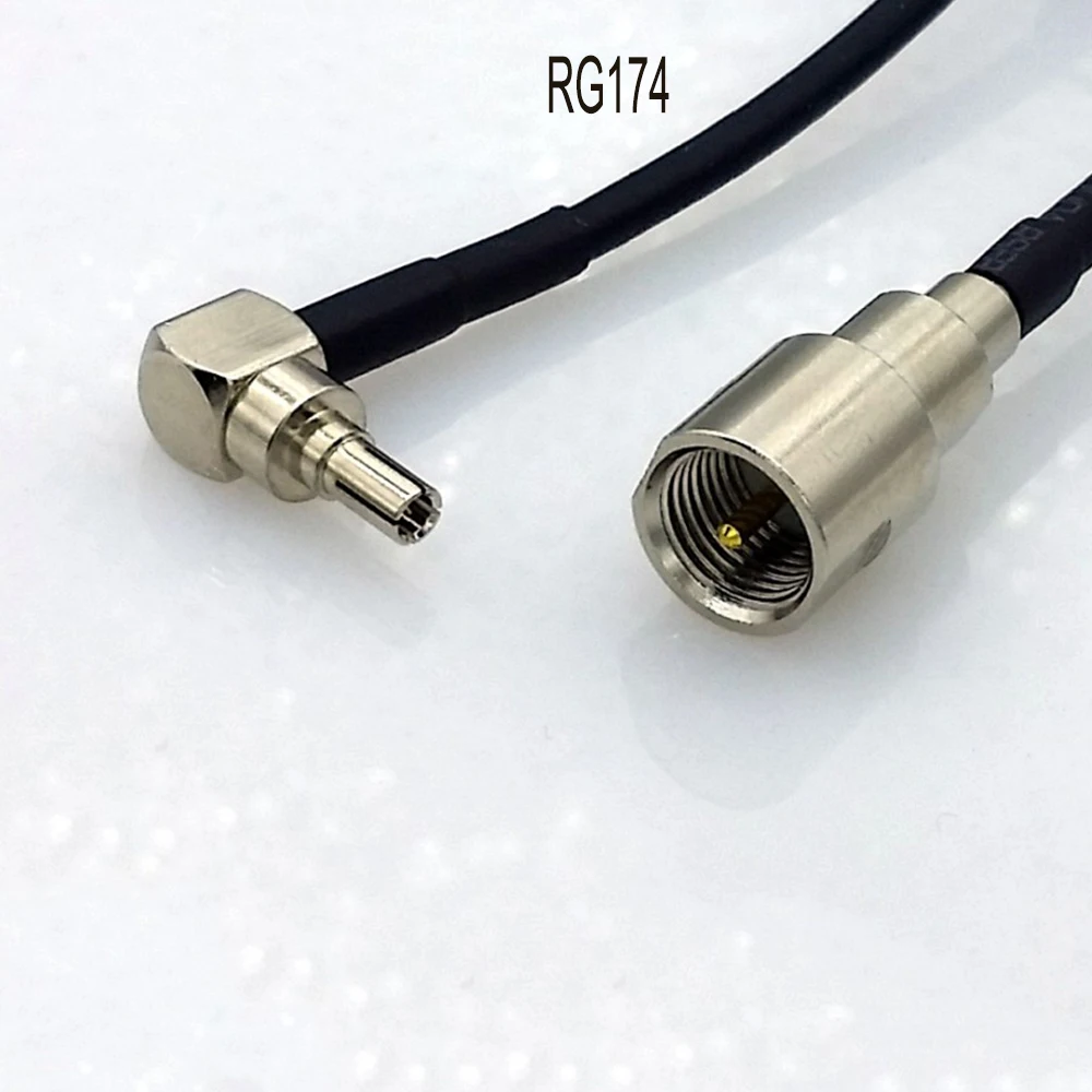 FME-enchufe macho a CRC9, соединитель угловой пряди, адаптер для кабеля Pigtail RG316 RG174