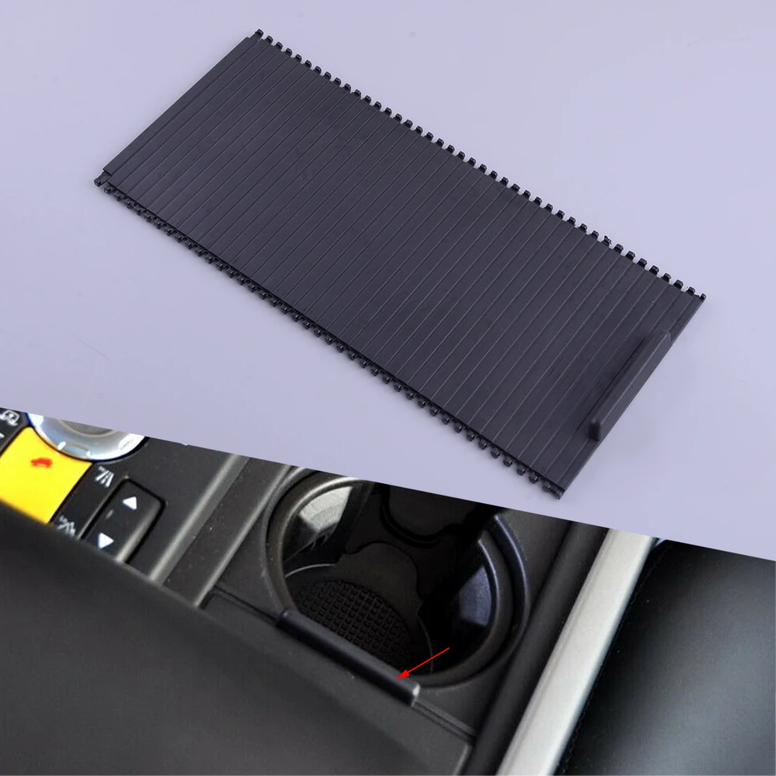 

Black Car Front Centre Console Roller Sliding Blind Cover Fit for Land Rover Range Rover Sport Model 2005 2006 2007 2008 2009