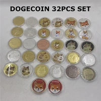 full set to the moon dogecoin coins shiba crypto dogecoin killer shiba inu coin with dogecoin gold banknote for coin holder