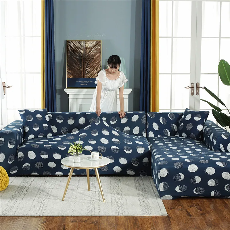 Геометрический/цветочный принт чехлы для диванов стрейч гостиной эластичные