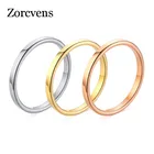 Новинка 2022, модное высококачественное простое кольцо 2 мм от zorcins, золотистое, розовое, золотистое, серебристое, обручальное кольцо для пары для женщин, оптовая продажа