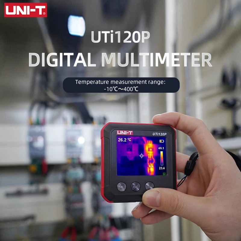 

UNI-T UTi120P карманный инфракрасный тепловой Lmager Возьмите его с собой для измерения температуры до 400 ℃ Устранение неисправностей HVAC