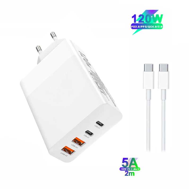 120w ган зарядное устройство pd3 0 qc4 0 30