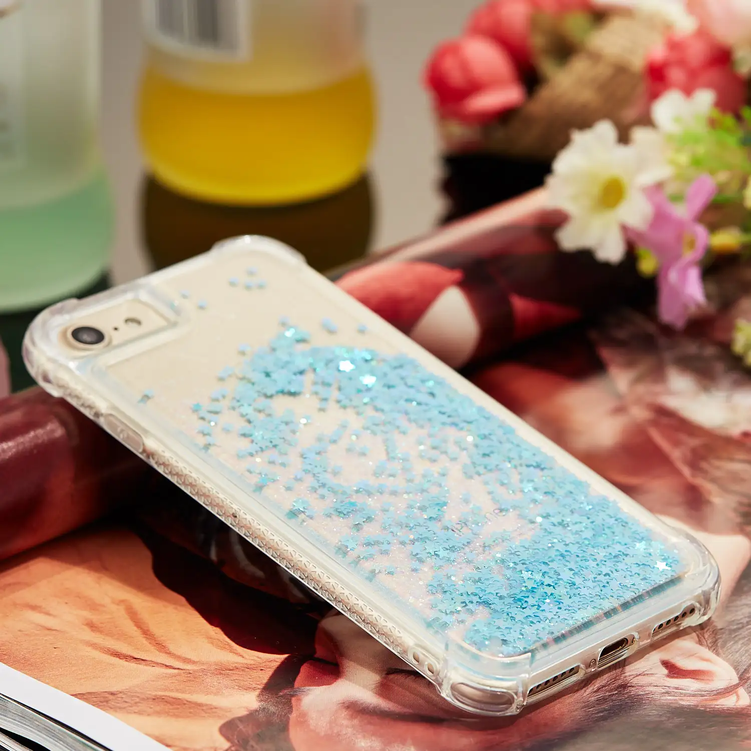 Телефон блеск Анти шок утолщение зыбучие пески чехол для iPhone 11 Pro Max 5 5S SE 6 6S 7 8 Plus X XR