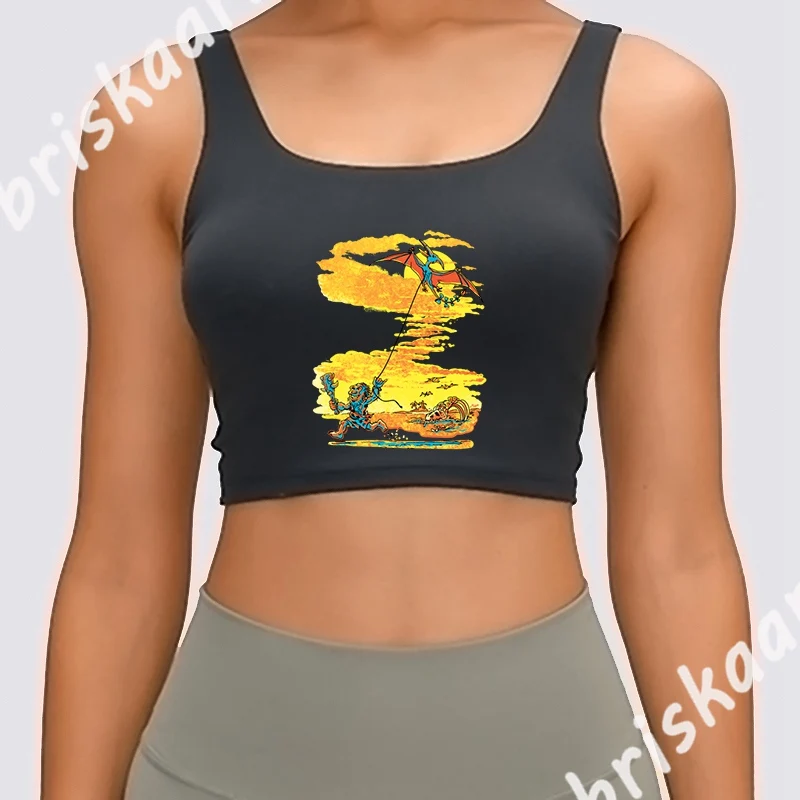 

Майка для фитнеса Caveman, пикантный дизайнерский базовый топ с круглым вырезом, летающая майка, весна