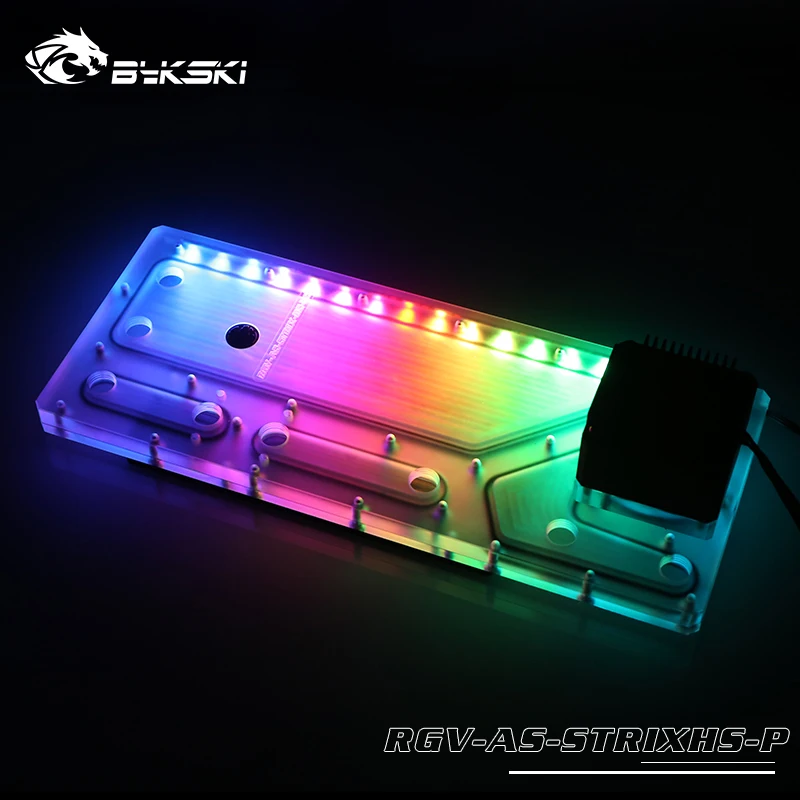 BYKSKI акриловая доска Водного Канала решение использовать для ROG Strix Helio чехол компьютера для процессора и GPU Блок охлаждения/3PIN RGB светильник