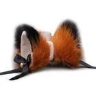 Kawaii для женщин и девочек Плюшевый игровой комплекс для кошек заколки кошачьи ушки в стиле Лолиты; Пышная юбка с лисьими ушками маскарада, вечеринки в стиле Аниме, представления, заколки для волос вечерние костюм аксессуары для волос