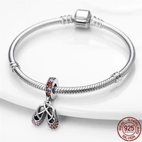 2021 new fit pandora bracelet beads 100 sterling silver little girl shoes charms for woman fashion fine diy jewelry gift