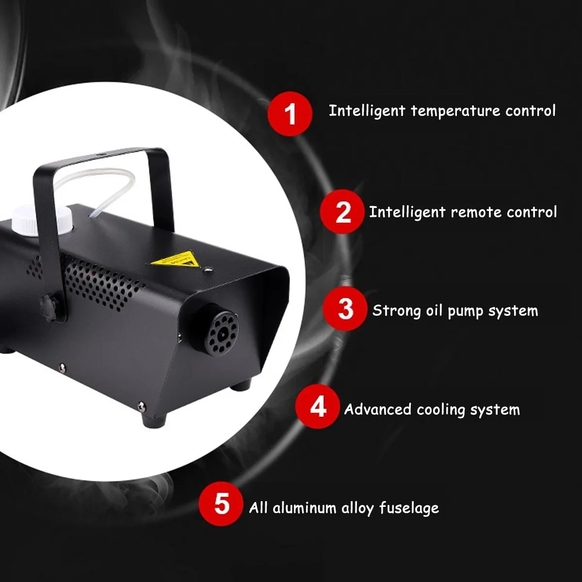 

500W Fog Smoke Machine DJ Music Disco Stage Light Effect Fogger Ejector with Remote Control Professional Mist Making Fog Machine