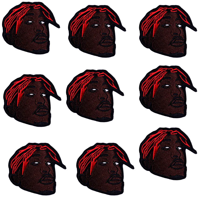 10 шт./компл. хиппи черные нашивки имя на одежду аппликации полосы Дешевые