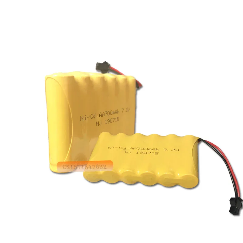 10 шт. 7 2 v батарея 700mah ni cd aa гидридных и никель кадмиевых типов аккумуляторов