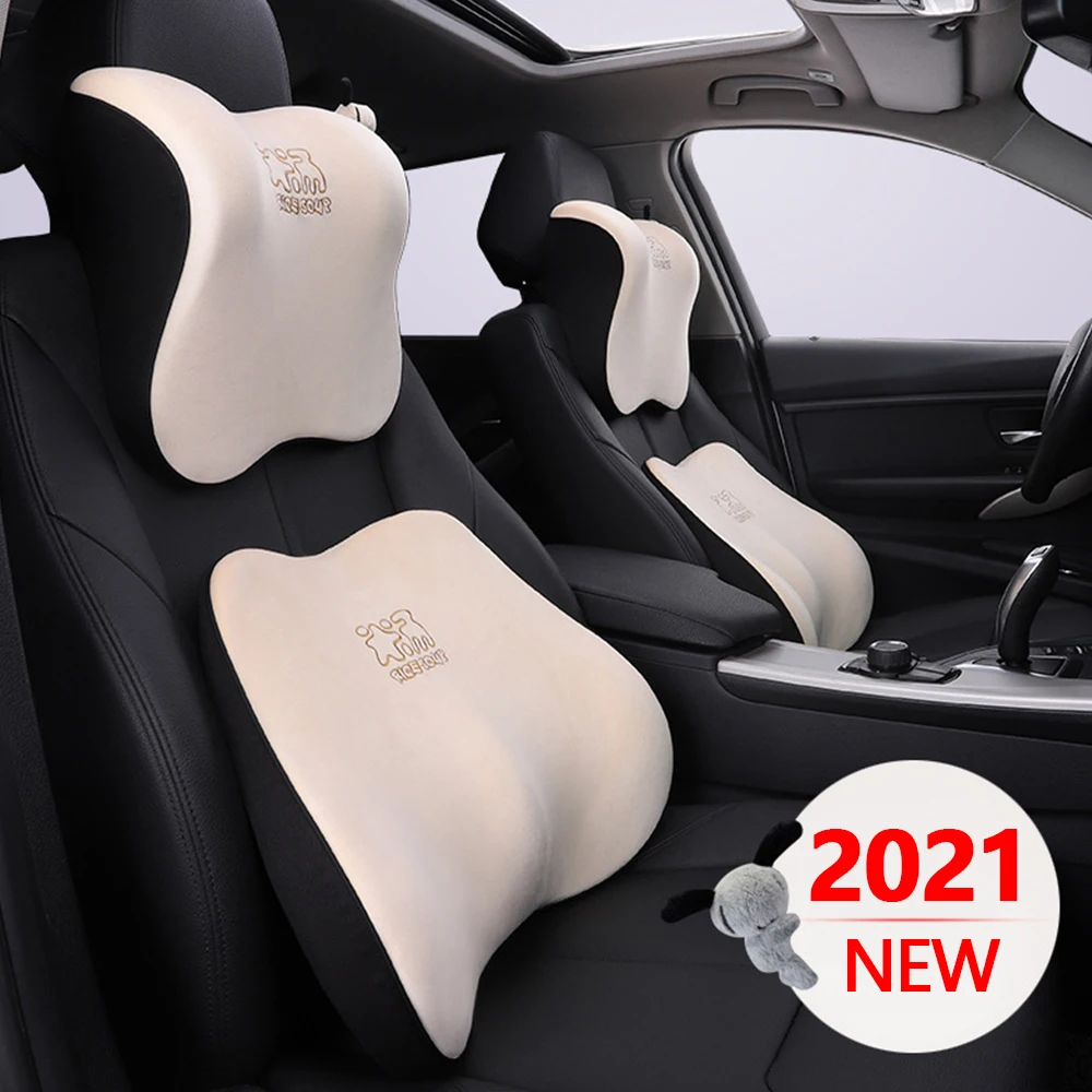 

High Quality Car Seat Headrest Neck Pillow Auto Rest Guard Lumbar Pillow Universal Head Support Protector Relieve Fatigue