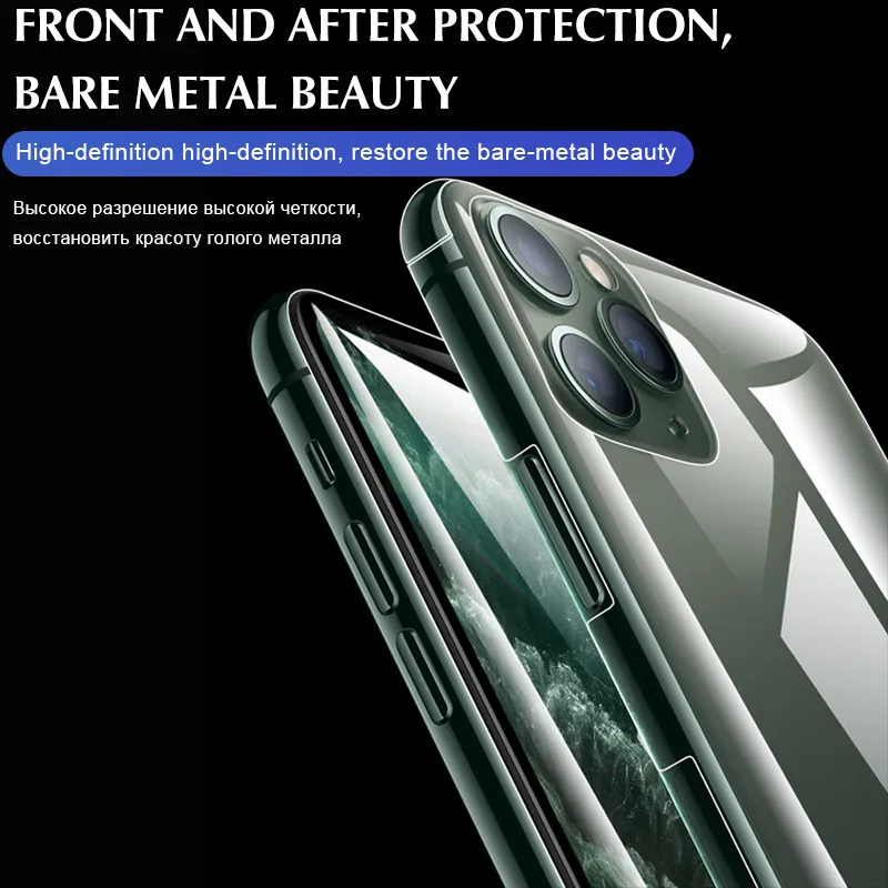 Передняя+ задняя 15D Защитная Гидрогелевая пленка для IPhone X XR XS Max 8 7 6 6s Plus защитная пленка полное покрытие не стекло
