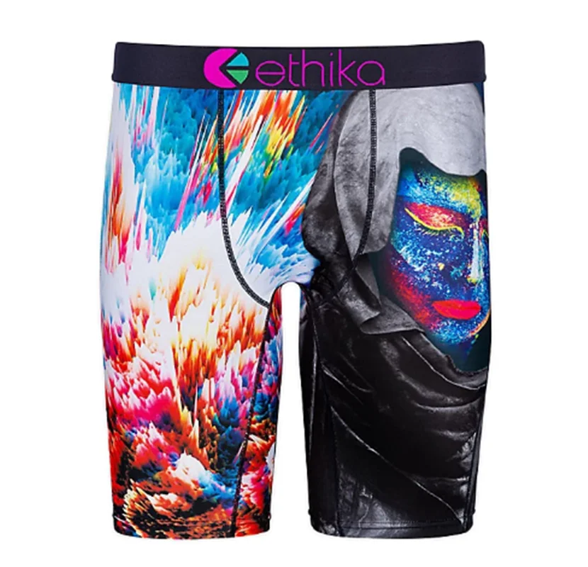 

Ethika 2021 Basketball it's Family 2.0 Men Casual Boxers Shorts Underwear Breathable Short Pants Spandex Boxers Underwear