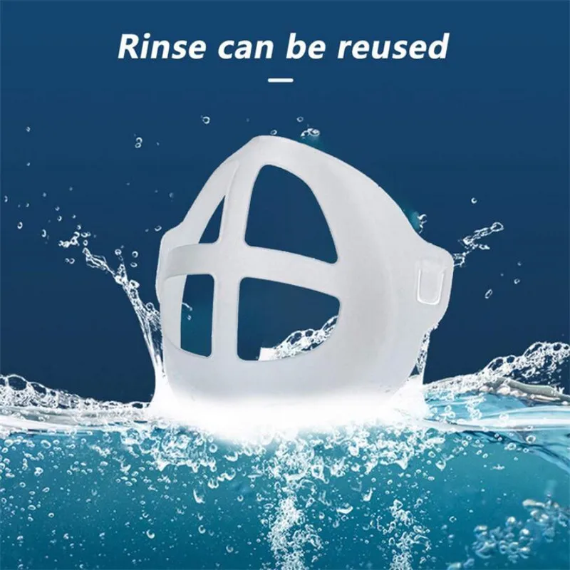 

3PCS 3D Mouth Mask Support Breathing Assist Help Mask Inner Cushion Bracket Food Grade Silicone Mask Holder Breathable Valve