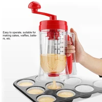 pancake cake batter dispenser batter mixer hand held manual pancake cupcake batter mixer dispenser blender machine baking tool