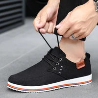 trendy fashion shoes canvas cotton fabric new casual shoe for men handmade shoes popular brand breathable sneakers men 47 flats
