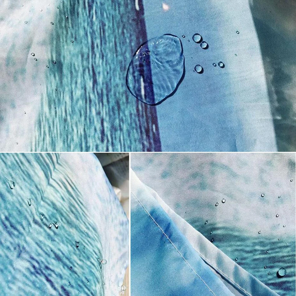 

WUJIE African Girl Anti-slip Shower Curtain Set with Mat Bathroom Rug Waterproof Mats Bath Curtain Pedestal Rug Toilet Cover