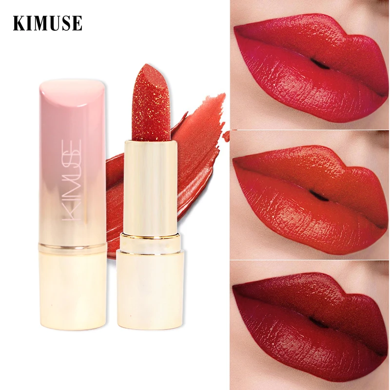 Красная губная помада KIMUSE 3 цвета матовая мягкая блестящая водостойкая стойкий