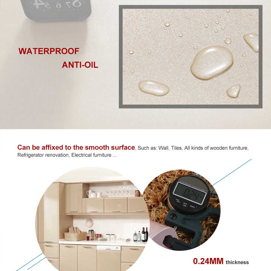 

Pearl White DIY Decorative Film PVC Self adhesive Wall paper Furniture Renovation Stickers Kitchen Cabinet Waterproof Wallpaper