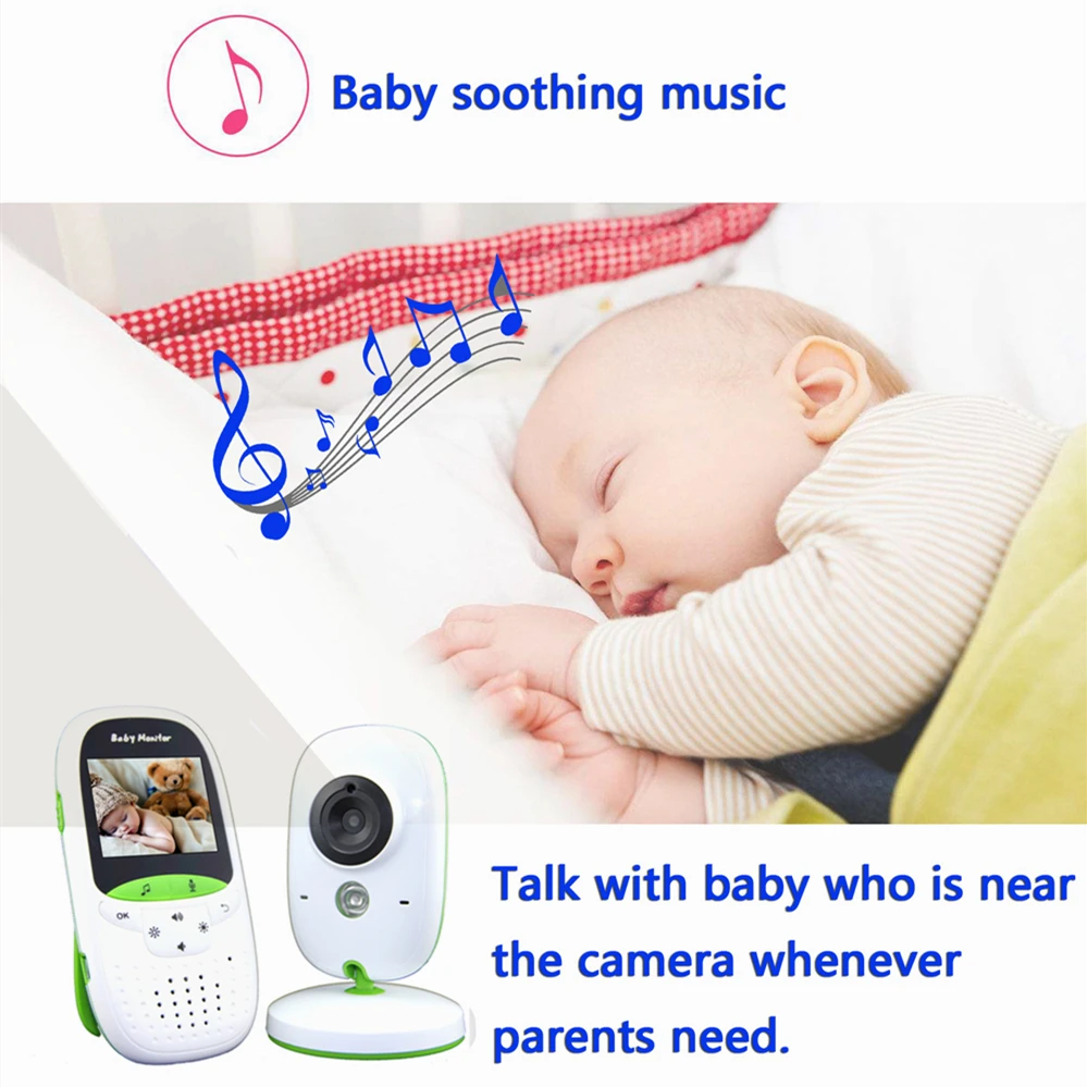 

Wifi Digital Baby Monitor Video Surveillance Two Way Audio Talk Temperature Music Play Baby Monitoring with Night Vision
