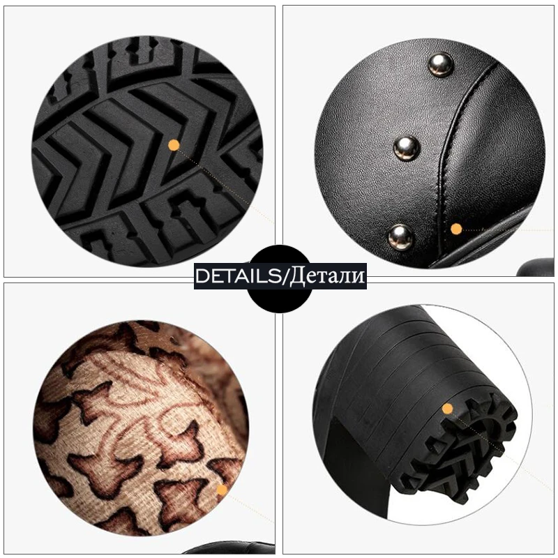 Женские ботильоны на платформе и толстом высоком каблуке с круглым