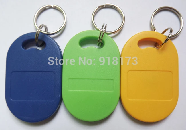 

1000pcs RFID key fobs 13.56MHz proximity ABS key ic tags Token Ring nfc 1k Rewritable china Fudan S50 1K chip blue yellow green