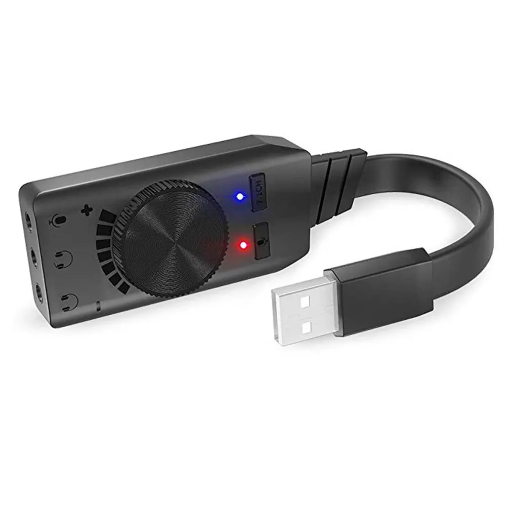 USB Виртуальная звуковая карта 7 1 каналов конвертер адаптер Внешняя аудио 3 5 мм