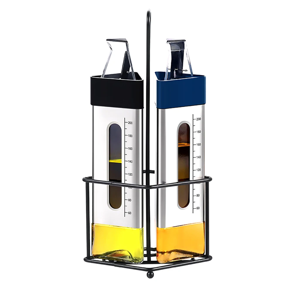 

Stainless Steel +Glass Leakproof Oil Bottle Kitchen Olive Oil Dispenser Cooking Oil Sprayer Glass Vinegar Cruet Olive Bottle