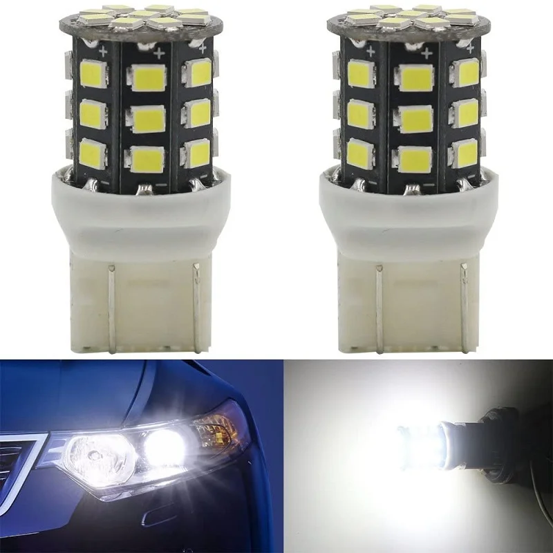50 шт. T20 W21/5 Вт 7443 двойная струна 33 SMD 2835 светодиодсветодиодный автомобильная