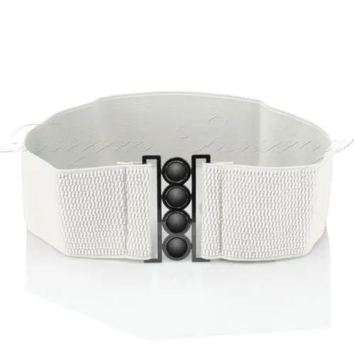 

Women arrival Stretch Buckle Waist Belt Wide Elastic Cinch Corset Waistband