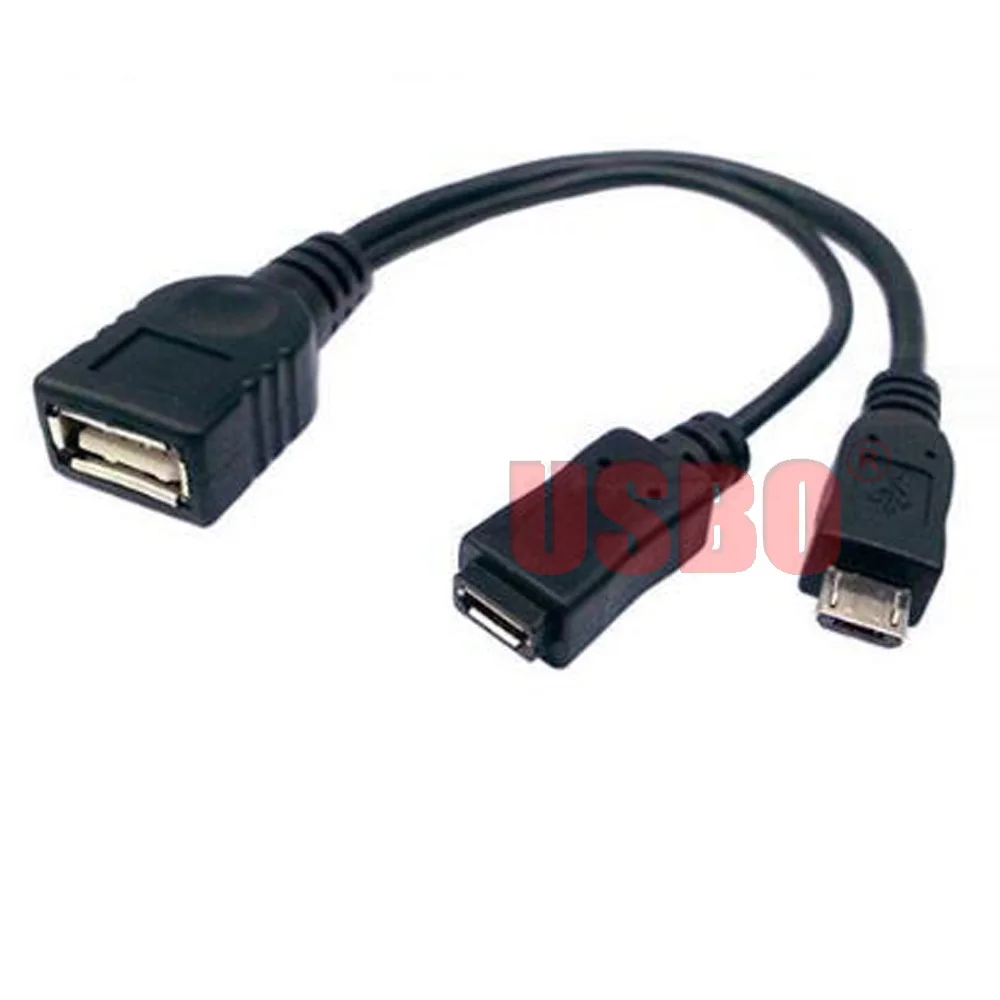 Высококачественный черный 0 1 м микро USB OTG Дата кабель мужской женский