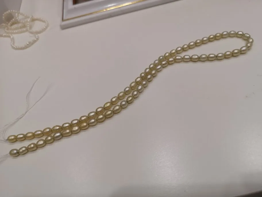 Бусины из пресноводного жемчуга культивированного риса светильник зеленого