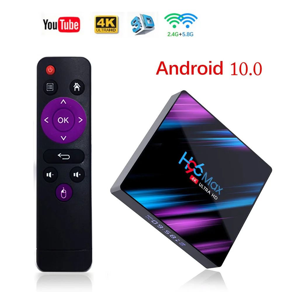 

4GB 64GB H96 MAX Android 9.0 RK3318 Smart TV Box Android 10 Wifi H96MAX TVBOX 4K Youtube Media player Set top box 4G 32G 2G 16G