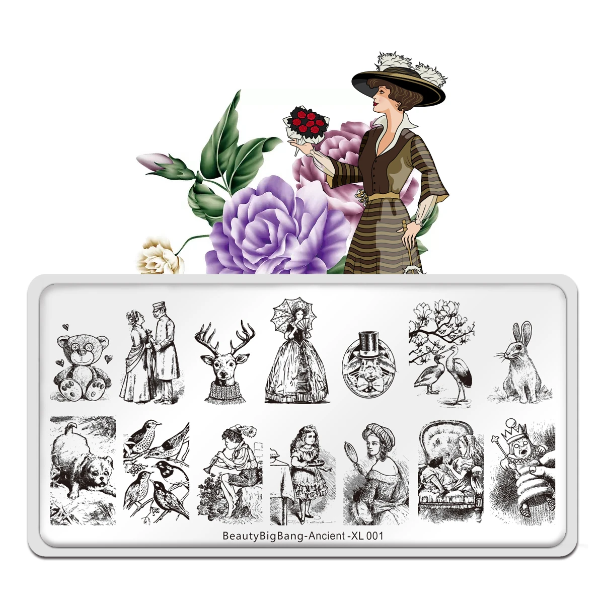 Красивые штамповочные пластины Bigbang для ногтей новые животные медведь красота