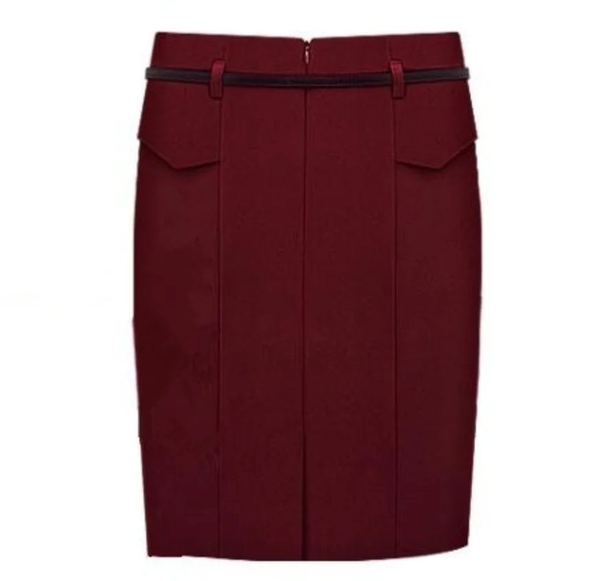 

autumn winter woolen short skirt high waist slim hip ol medium skirt full pencil skirt