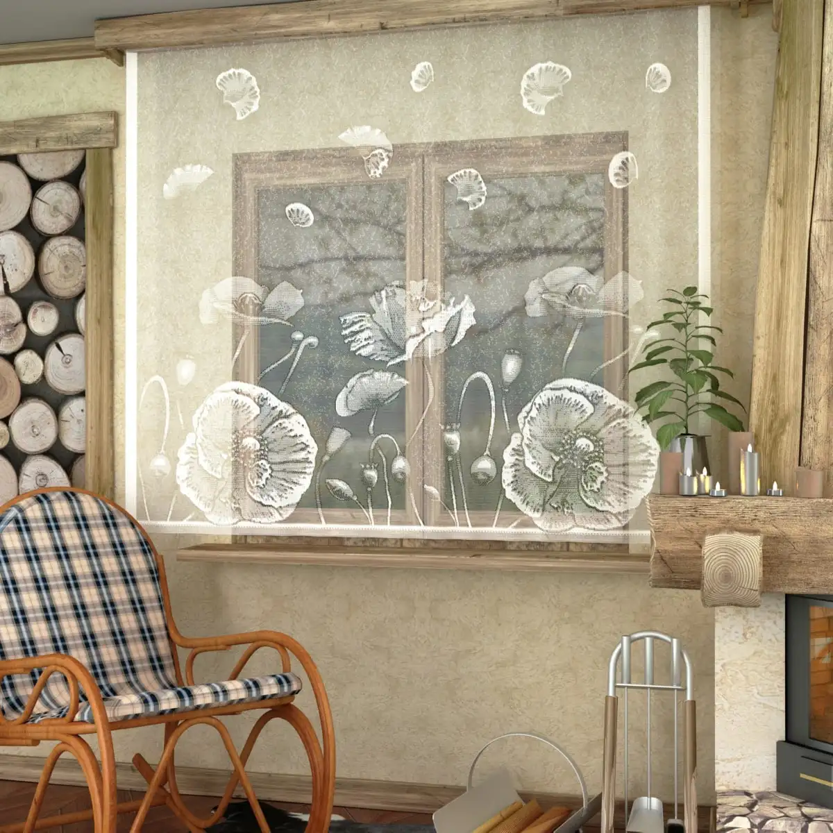 Штора тюль для кухни Лентабел Л6592 высота 170 см ширина 190 без крепления шторы на.